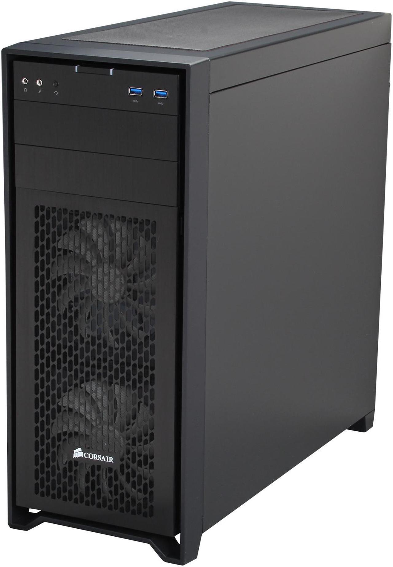 Alt view image 3 of 12 - Corsair Obsidian Series 450D Black Brushed Aluminum and Steel ATX Mid Tower Gaming Computer Case