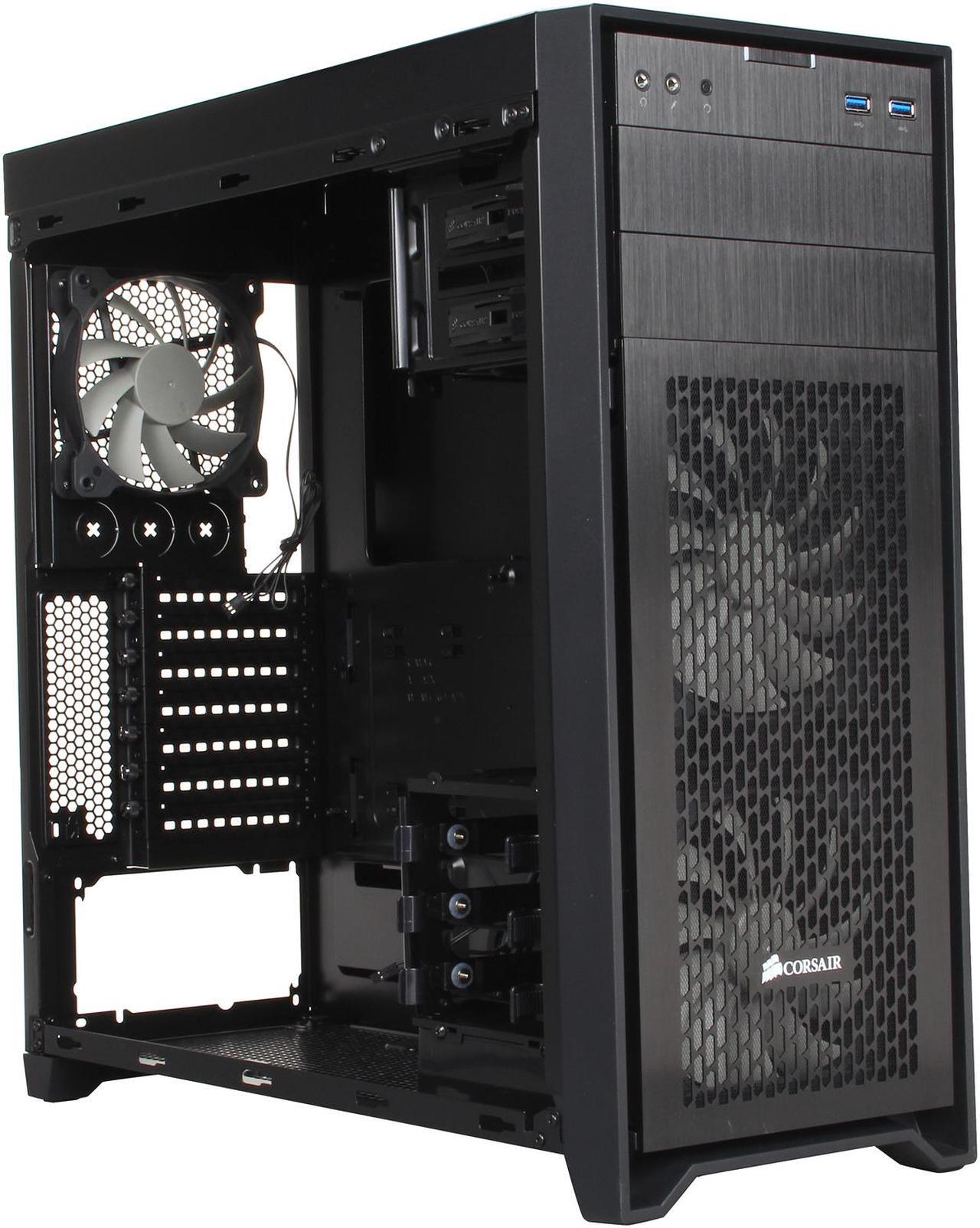 Alt view image 9 of 12 - Corsair Obsidian Series 450D Black Brushed Aluminum and Steel ATX Mid Tower Gaming Computer Case