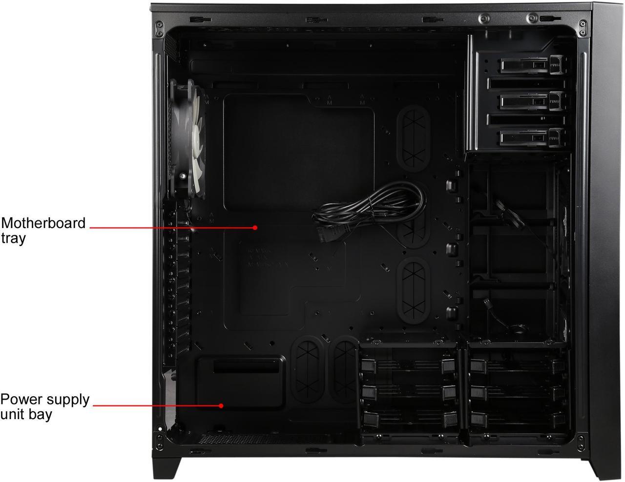 Alt view image 8 of 12 - Corsair Obsidian Series 750D Airflow CC-9011078-WW Black Brushed Aluminum and Steel ATX Full Tower Computer Case