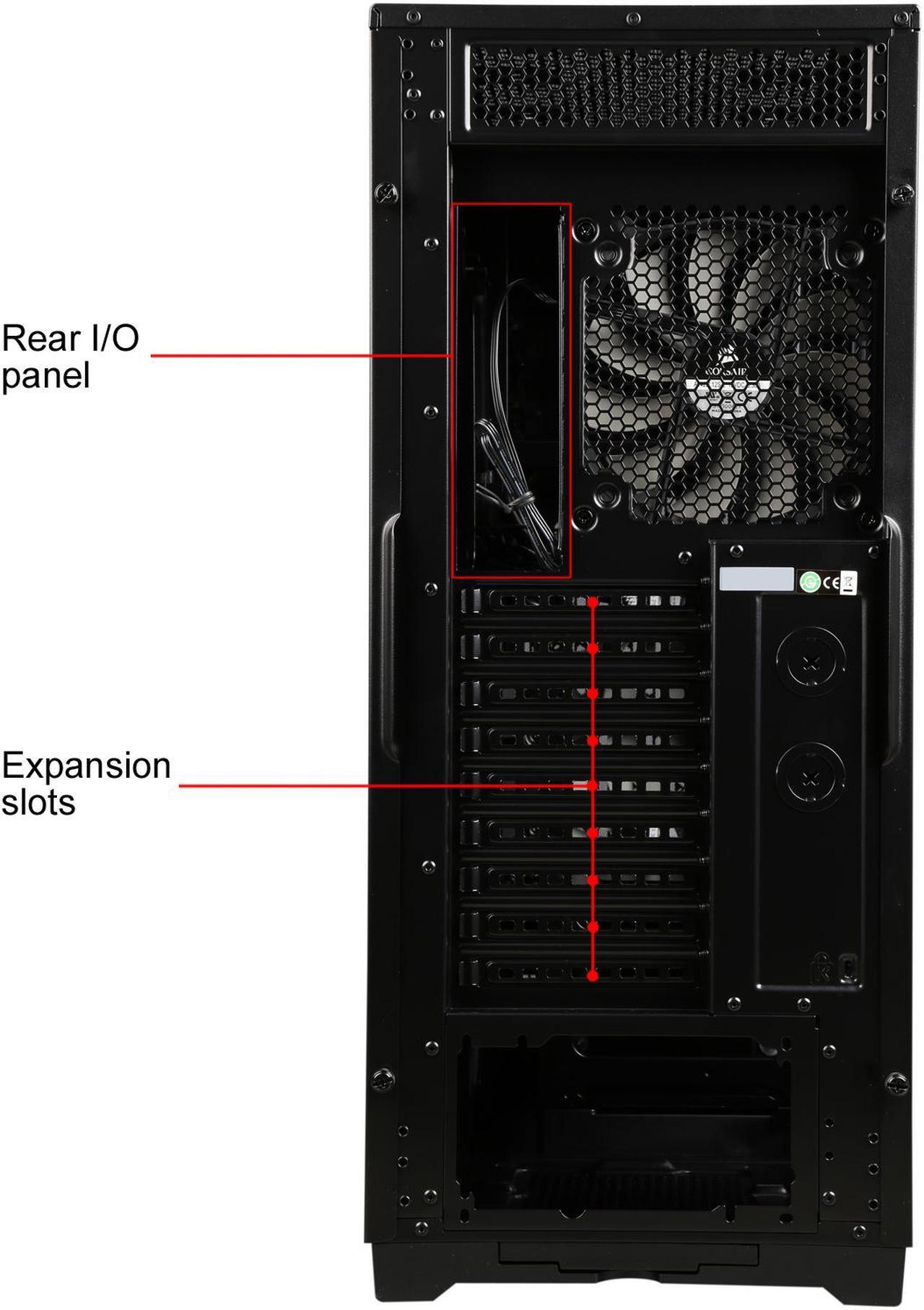 Alt view image 11 of 12 - Corsair Obsidian Series 750D Airflow CC-9011078-WW Black Brushed Aluminum and Steel ATX Full Tower Computer Case