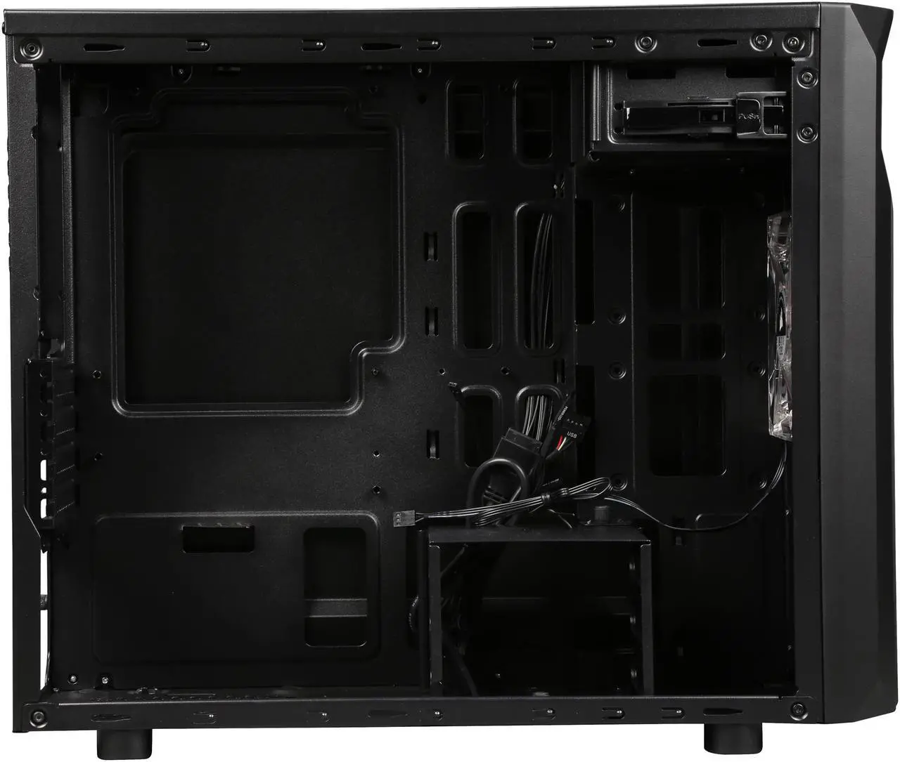 Alt view image 7 of 8 - Corsair Carbide Series SPEC-M2 Black Micro ATX Computer Case