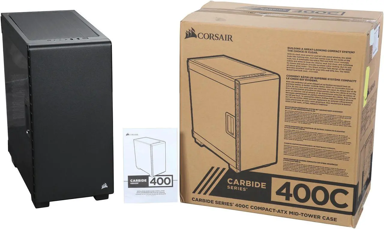 Alt view image 10 of 10 - Corsair Carbide Series Clear 400C Compact Mid-Tower Case (CC-9011081-WW)