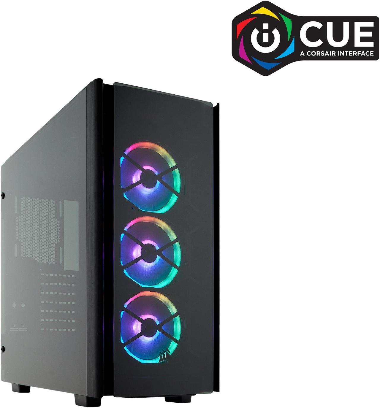 CORSAIR Obsidian Series 500D RGB SE Mid Tower Case, Premium Tempered Glass and Aluminum, LL120 Fans and Commander PRO Included, CC-9011139-WW