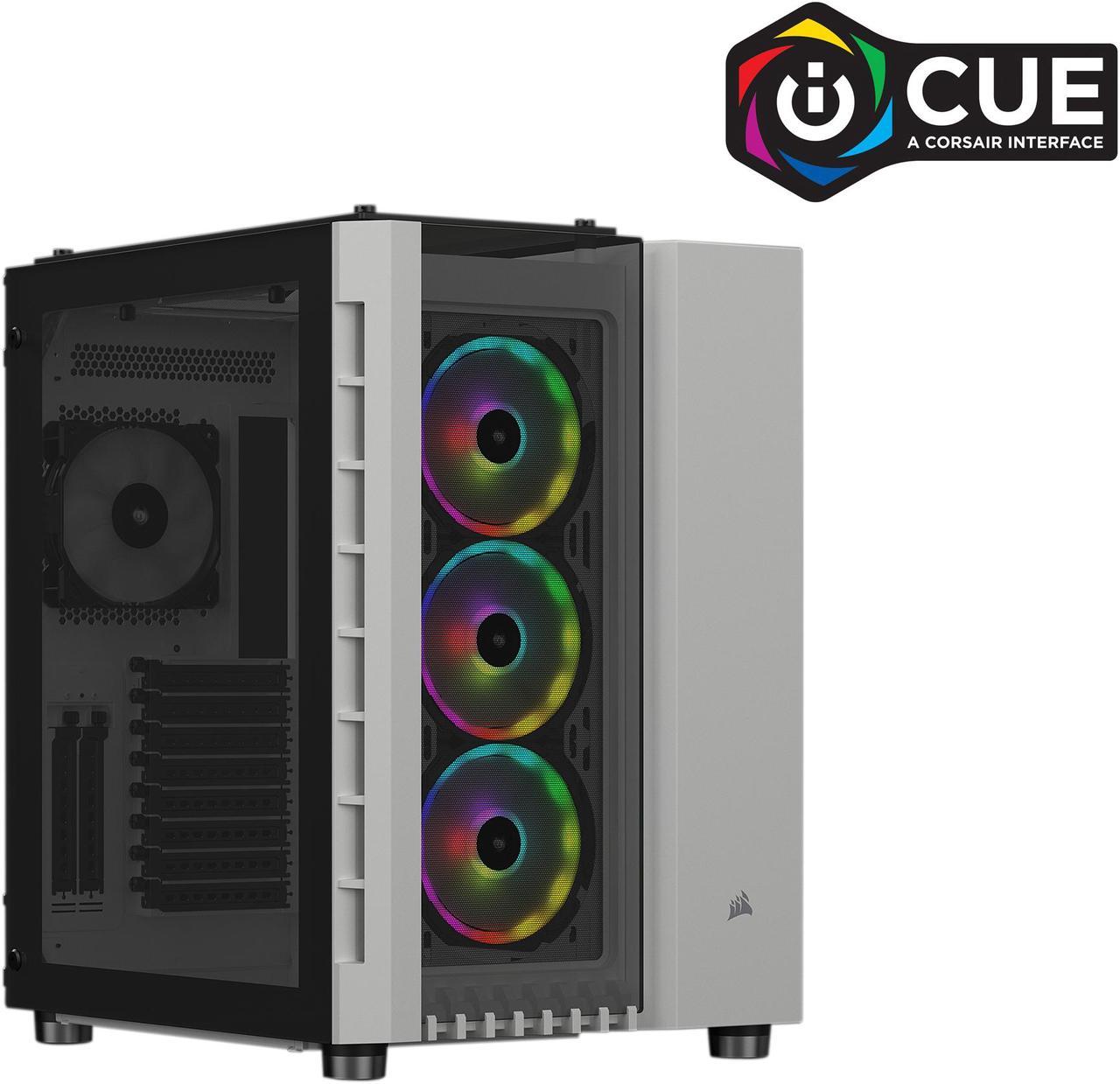 Corsair Crystal Series 680X RGB CC-9011169-WW White Steel / Plastic High Airflow Tempered Glass ATX Smart Case