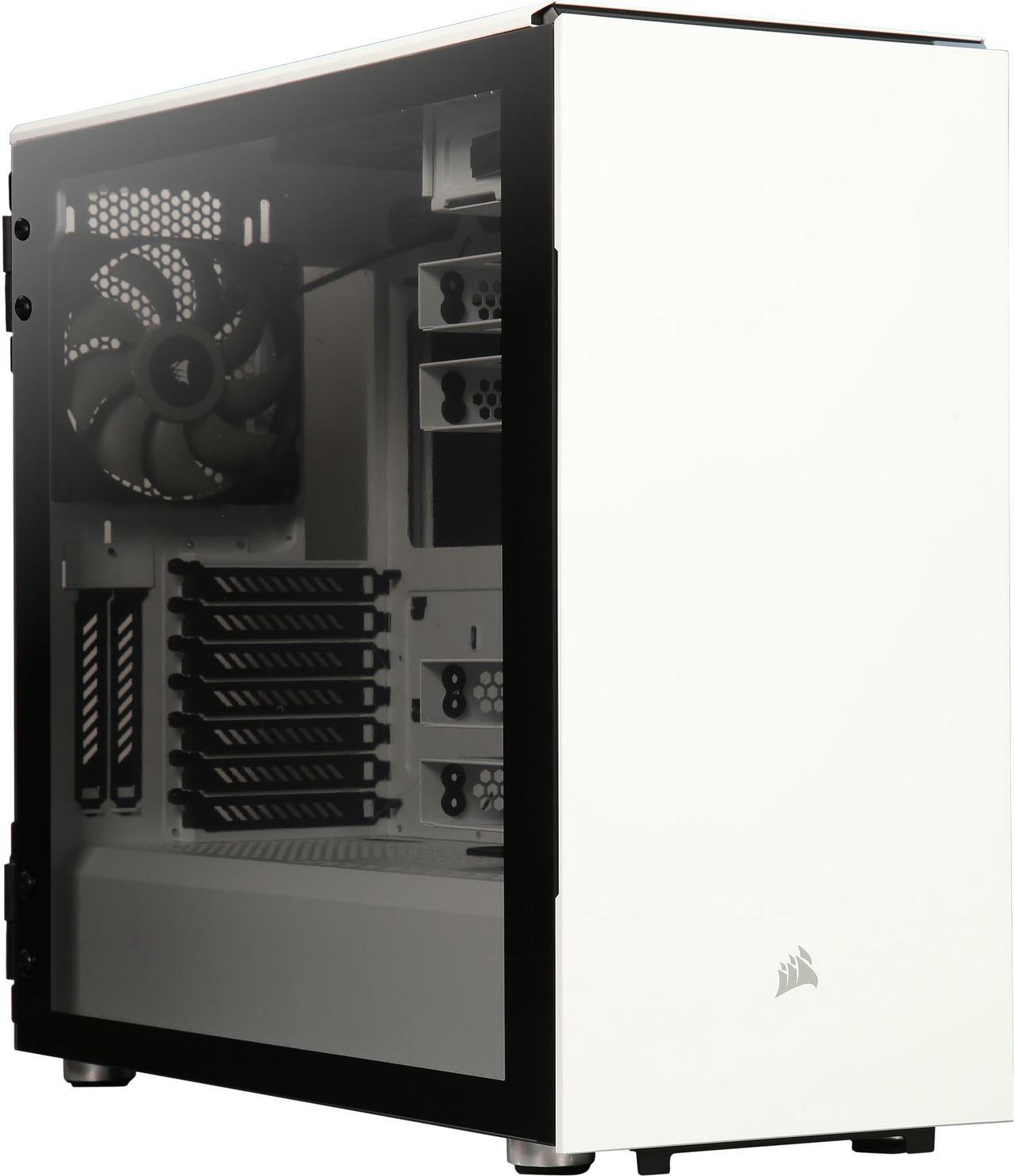 Corsair Carbide Series 678C CC-9011170-WW White Steel / Plastic / Tempered Glass ATX Mid Tower Low Noise Tempered Glass ATX Case