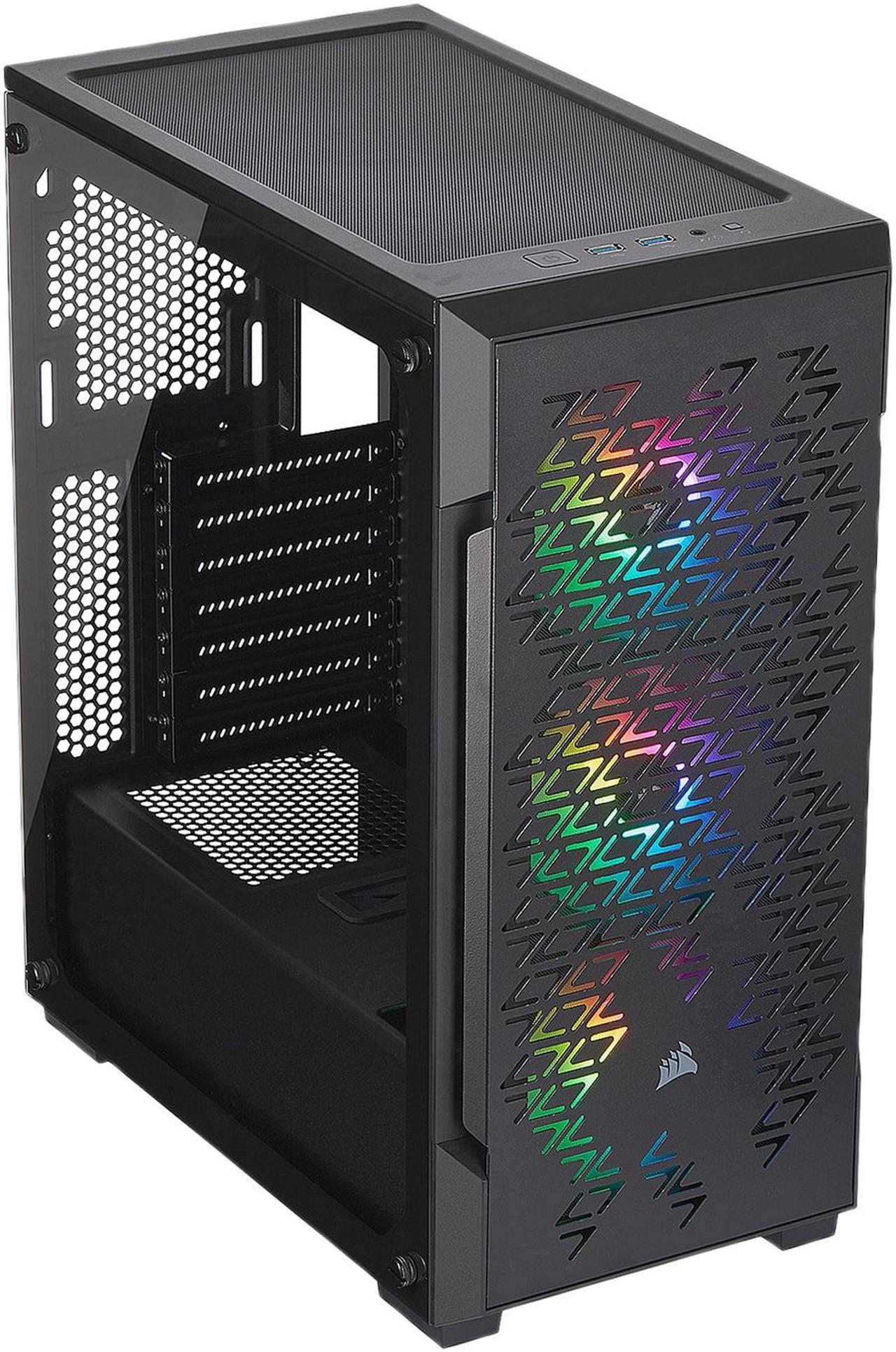 Corsair iCUE 220T RGB Airflow CC-9011173-WW Black Steel / Plastic / Tempered Glass ATX Mid Tower Computer Case