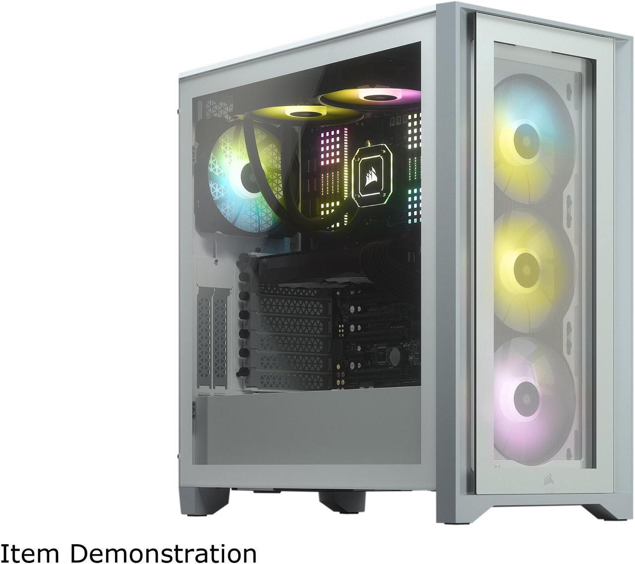 Alt view image 2 of 8 - Corsair iCUE 4000X RGB CC-9011205-WW White Steel / Plastic / Tempered Glass ATX Mid Tower Computer Case