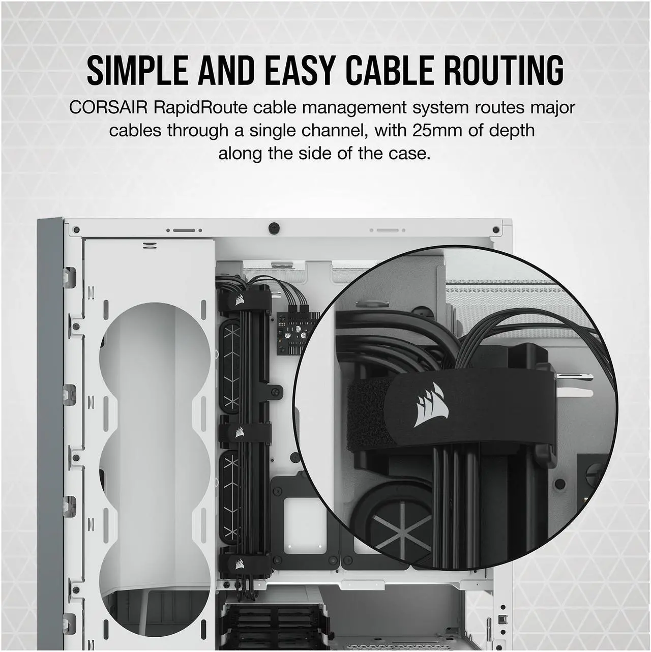 Alt view image 3 of 10 - CORSAIR 5000D Tempered Glass Mid-Tower ATX PC Case, White, CC-9011209-WW