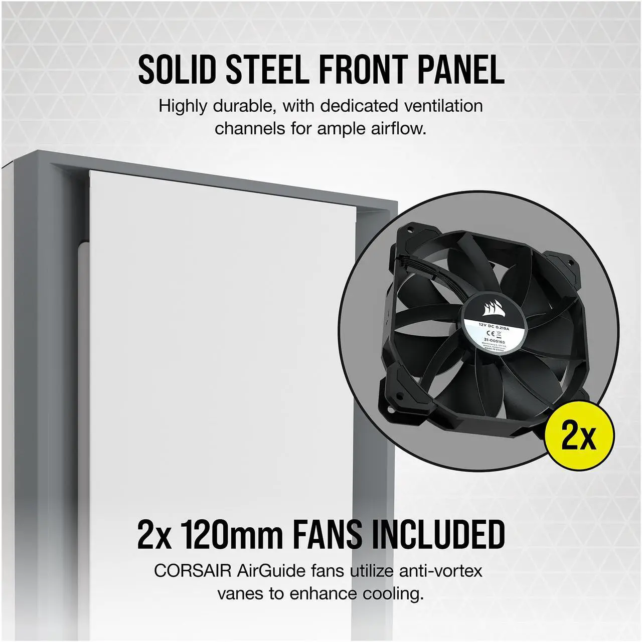 Alt view image 8 of 10 - CORSAIR 5000D Tempered Glass Mid-Tower ATX PC Case, White, CC-9011209-WW