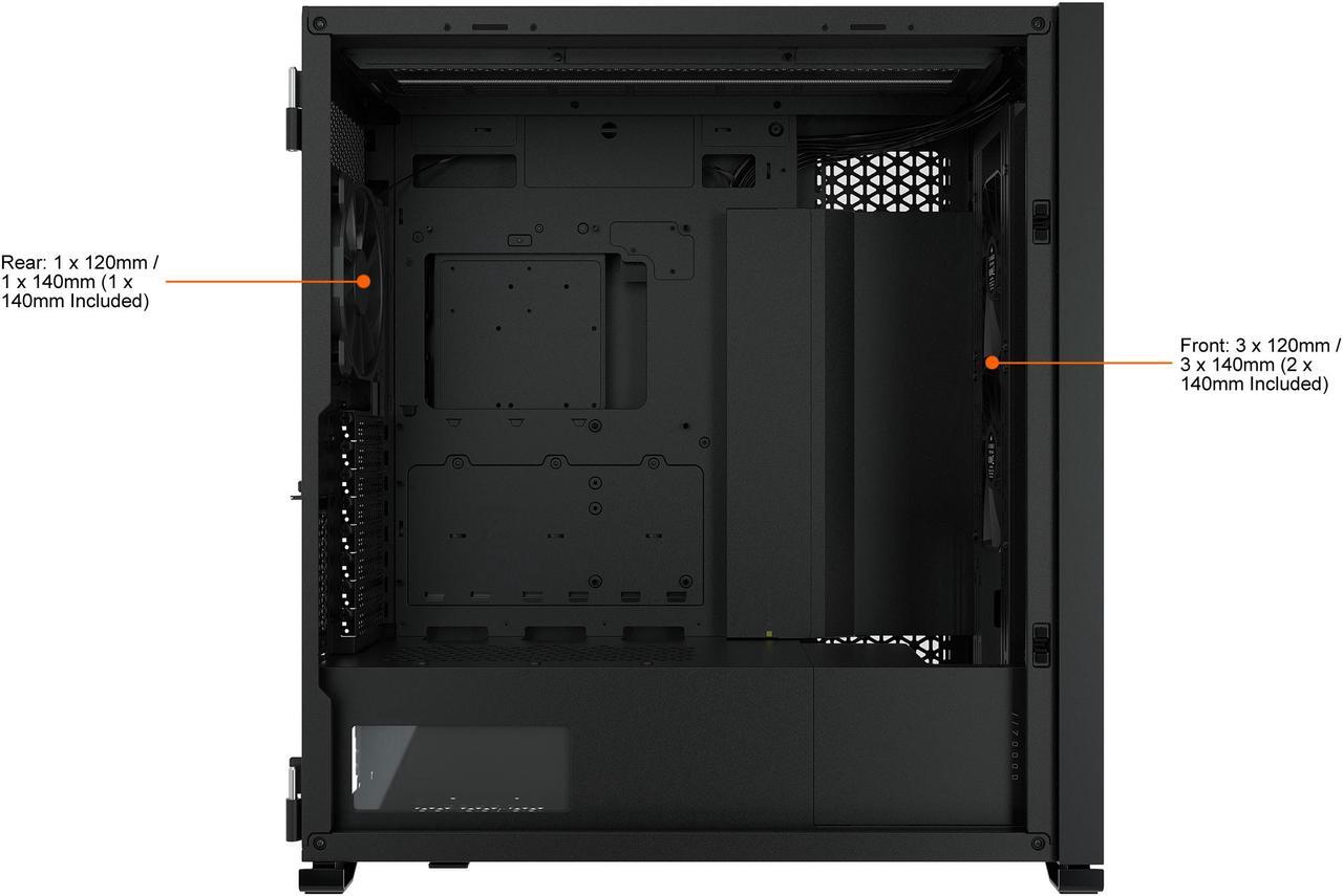 Alt view image 13 of 20 - CORSAIR 7000D AIRFLOW Full-Tower ATX PC Case
