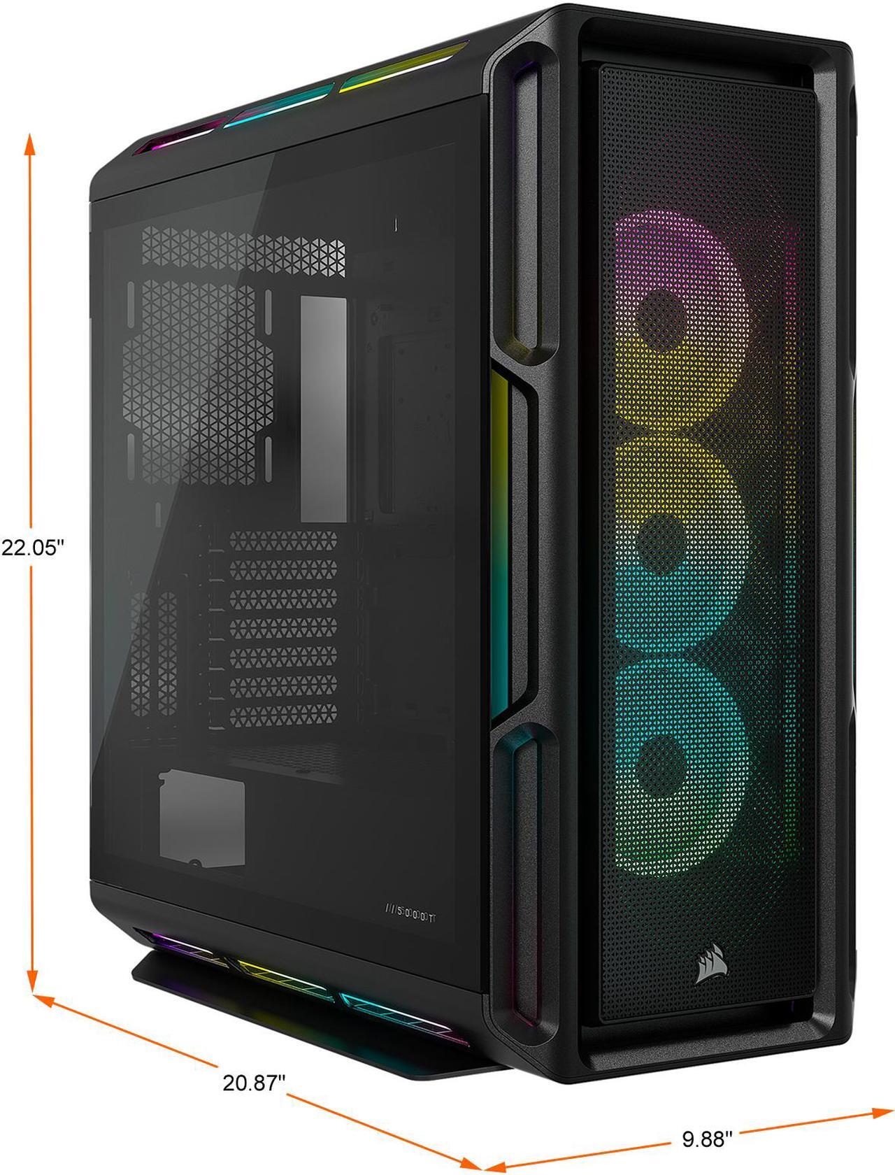 Alt view image 2 of 10 - Corsair iCUE 5000T RGB CC-9011230-WW Black Steel / Plastic / Tempered Glass ATX Mid Tower Computer Case
