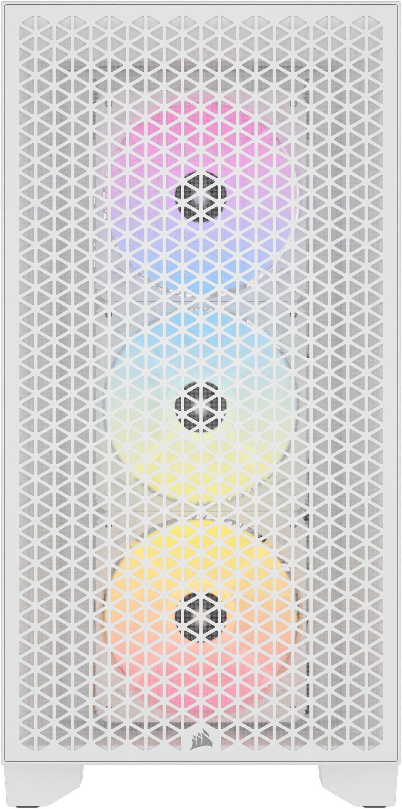 Alt view image 2 of 4 - CORSAIR 3000D RGB AIRFLOW Mid-Tower PC Case - White - 3x AR120 RGB Fans - Four-Slot GPU Support – Fits up to 8x 120mm fans - High Airflow Design