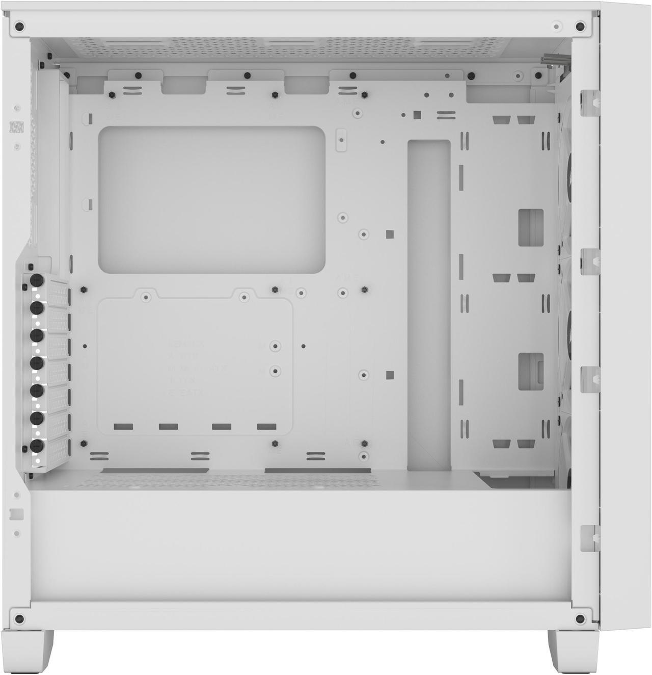 Alt view image 3 of 4 - CORSAIR 3000D RGB AIRFLOW Mid-Tower PC Case - White - 3x AR120 RGB Fans - Four-Slot GPU Support – Fits up to 8x 120mm fans - High Airflow Design