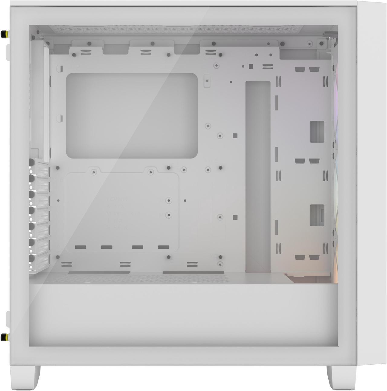 Alt view image 4 of 4 - CORSAIR 3000D RGB AIRFLOW Mid-Tower PC Case - White - 3x AR120 RGB Fans - Four-Slot GPU Support – Fits up to 8x 120mm fans - High Airflow Design