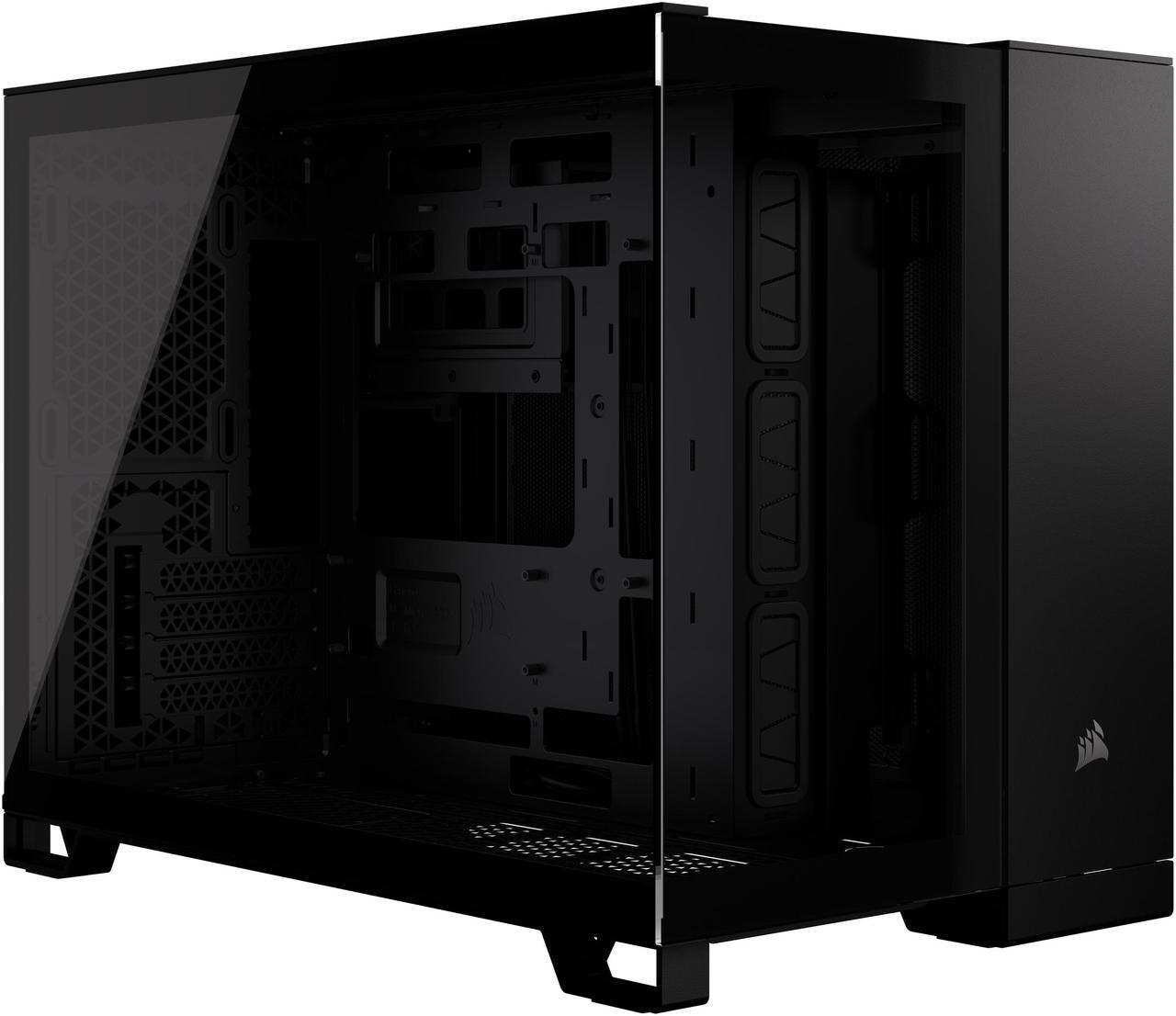 CORSAIR 2500X Micro ATX Dual Chamber PC Case –Tempered Glass Front Panels – Fits up to 9x 120mm fans – 3x Radiator Mounting Positions – Highly Customizable