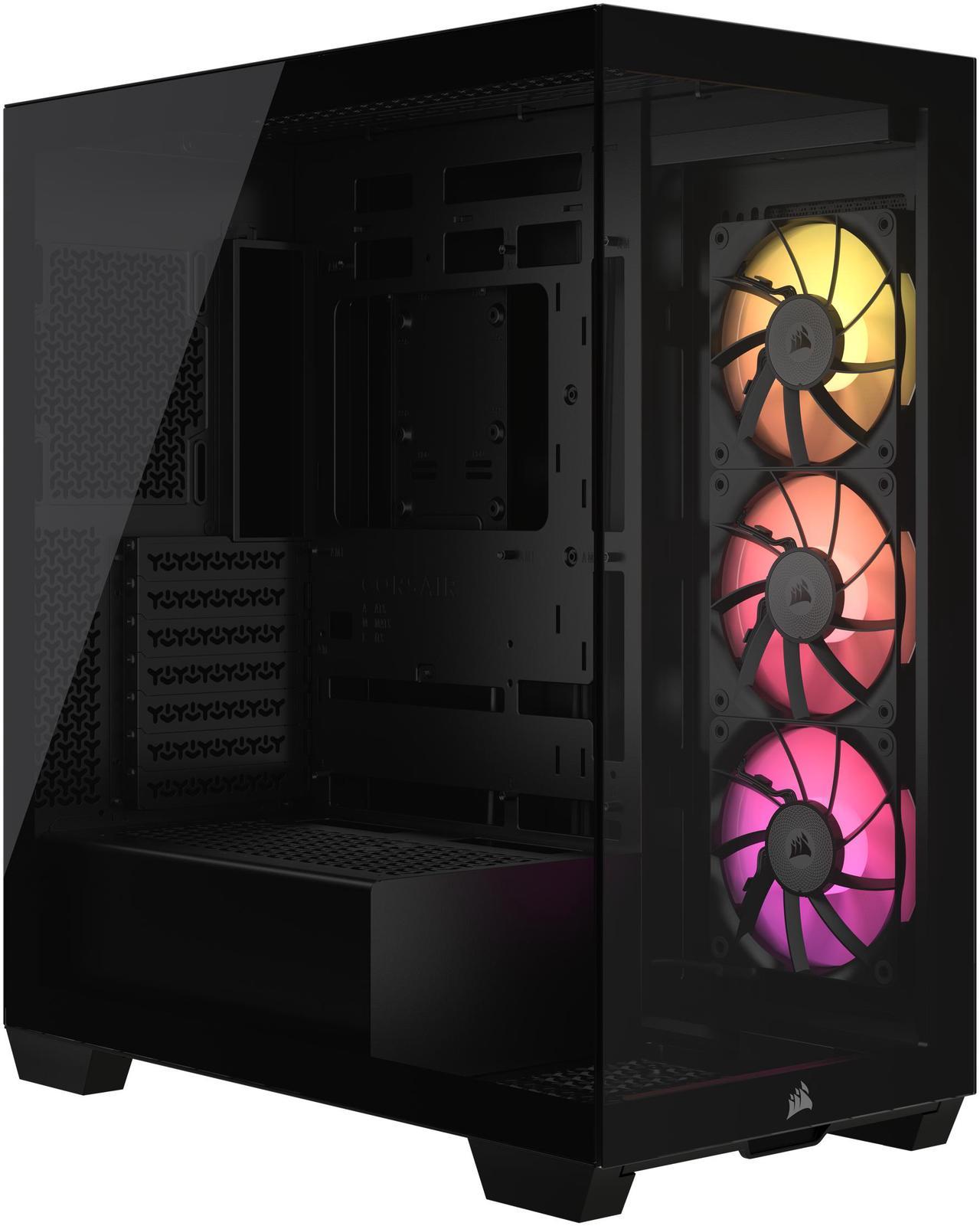 CORSAIR iCUE LINK 3500X RGB Tempered Glass Mid-Tower PC Case – 3x Pre-Installed RX120 RGB Fans – Reverse Connection Motherboard Compatible – Fits up to 10x 120mm Fans