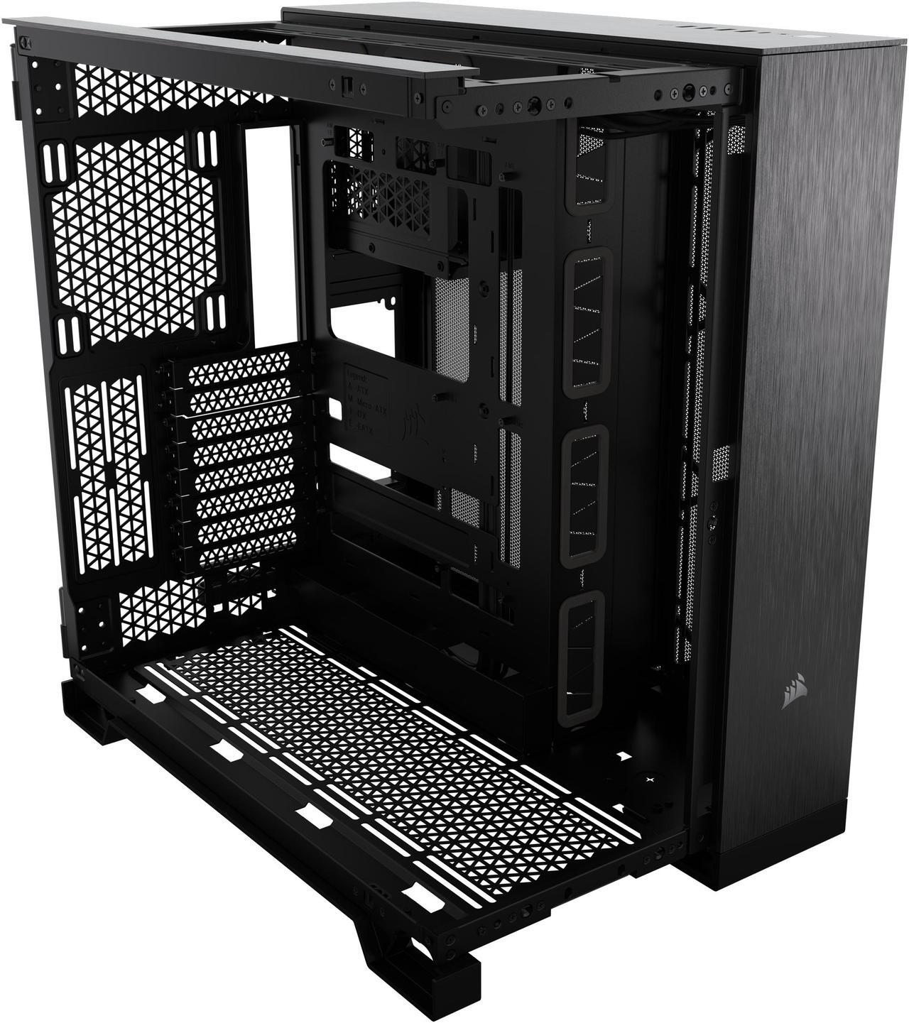 Alt view image 5 of 8 - CORSAIR 6500X Mid-Tower Dual Chamber PC Case, Black/Obsidian Aluminum, CC-9011283-WW