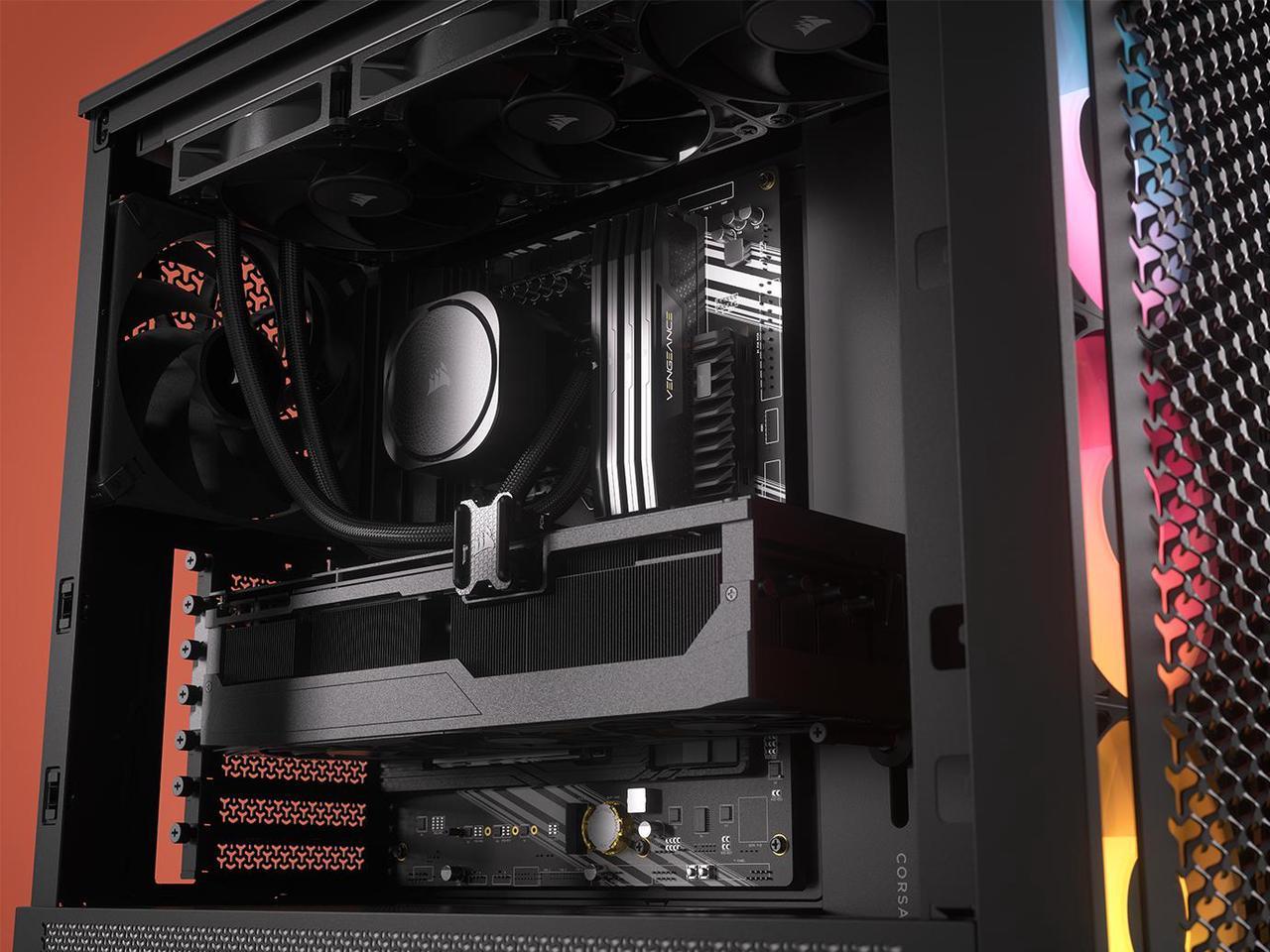 Alt view image 3 of 13 - Corsair FRAME 4000D RS ARGB Black Steel / Tempered Glass ATX Mid Tower Computer Case