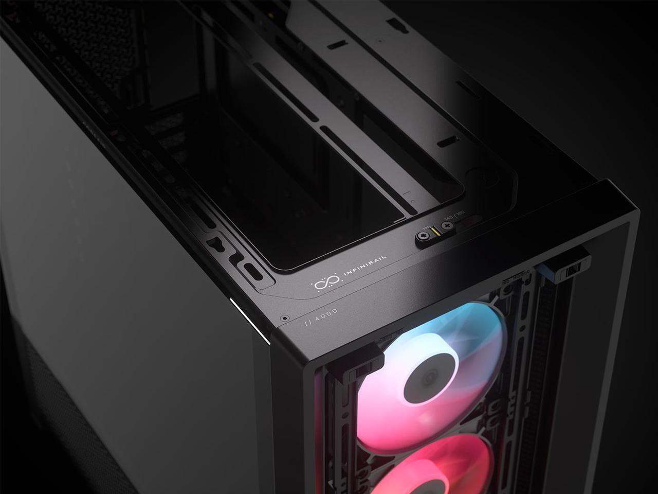Alt view image 5 of 13 - Corsair FRAME 4000D RS ARGB Black Steel / Tempered Glass ATX Mid Tower Computer Case