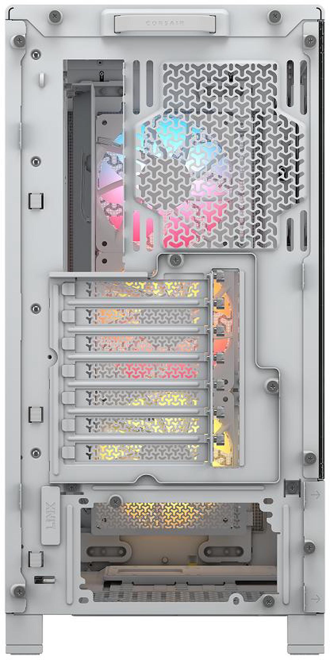Alt view image 8 of 8 - Corsair FRAME 4000D RS ARGB White Steel / Tempered Glass ATX Mid Tower Computer Case