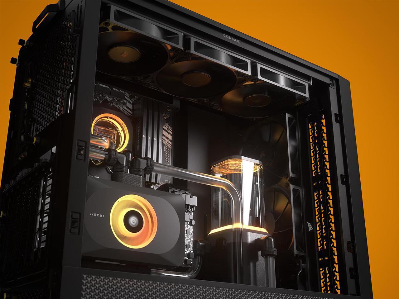Alt view image 3 of 13 - Corsair FRAME 4000D RS Black Steel / Tempered Glass ATX Mid Tower Computer Case- 3X CORSAIR RS Fans
