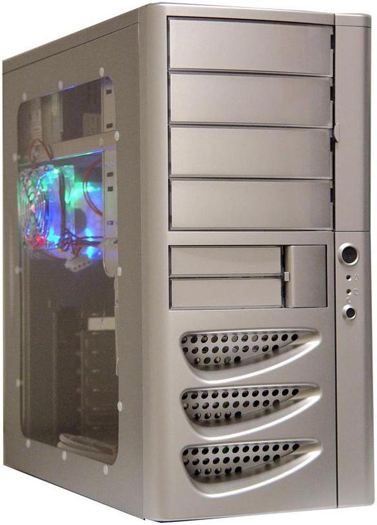 APEVIA X-Sonic ATXA4KW-AL/350 Silver Aluminum ATX Mid Tower Computer Case 350W Power Supply