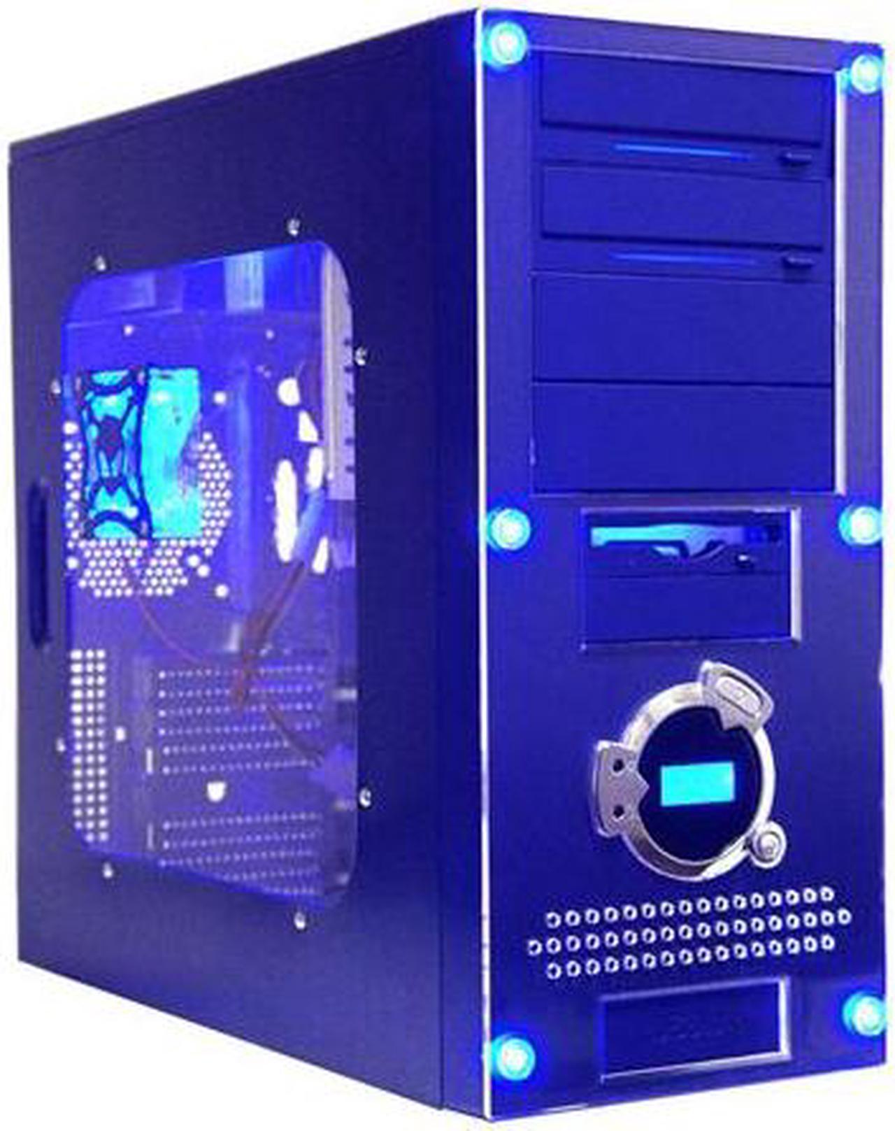 APEVIA X-Dreamer II ATXB4KLW-BL Blue Steel ATX Mid Tower Computer Case 420W Power Supply