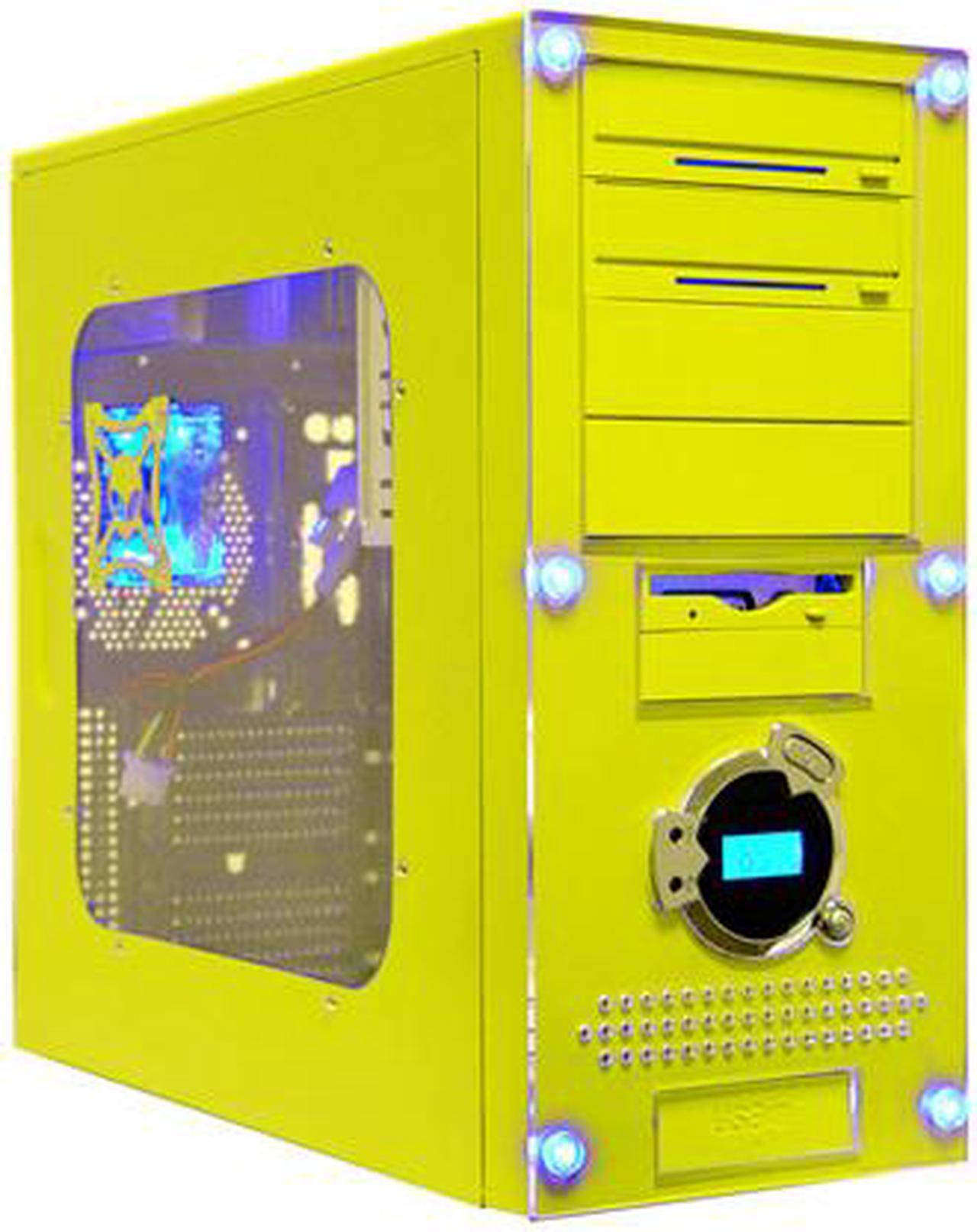 APEVIA X-Dreamer II ATXB4KLW-YL Yellow Steel ATX Mid Tower Computer Case 420W Power Supply