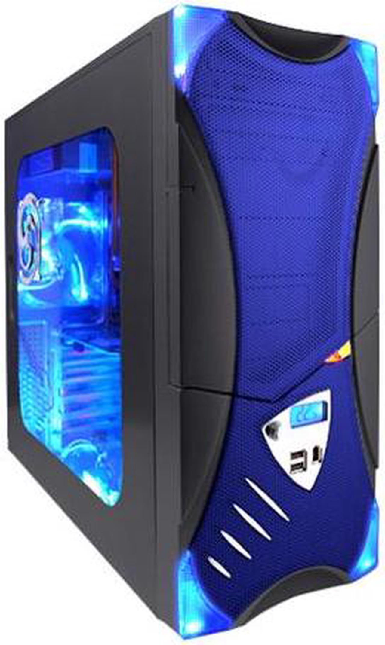 APEVIA X-Plorer ATXB8KLW-BL Black/Blue Steel ATX Mid Tower Computer Case