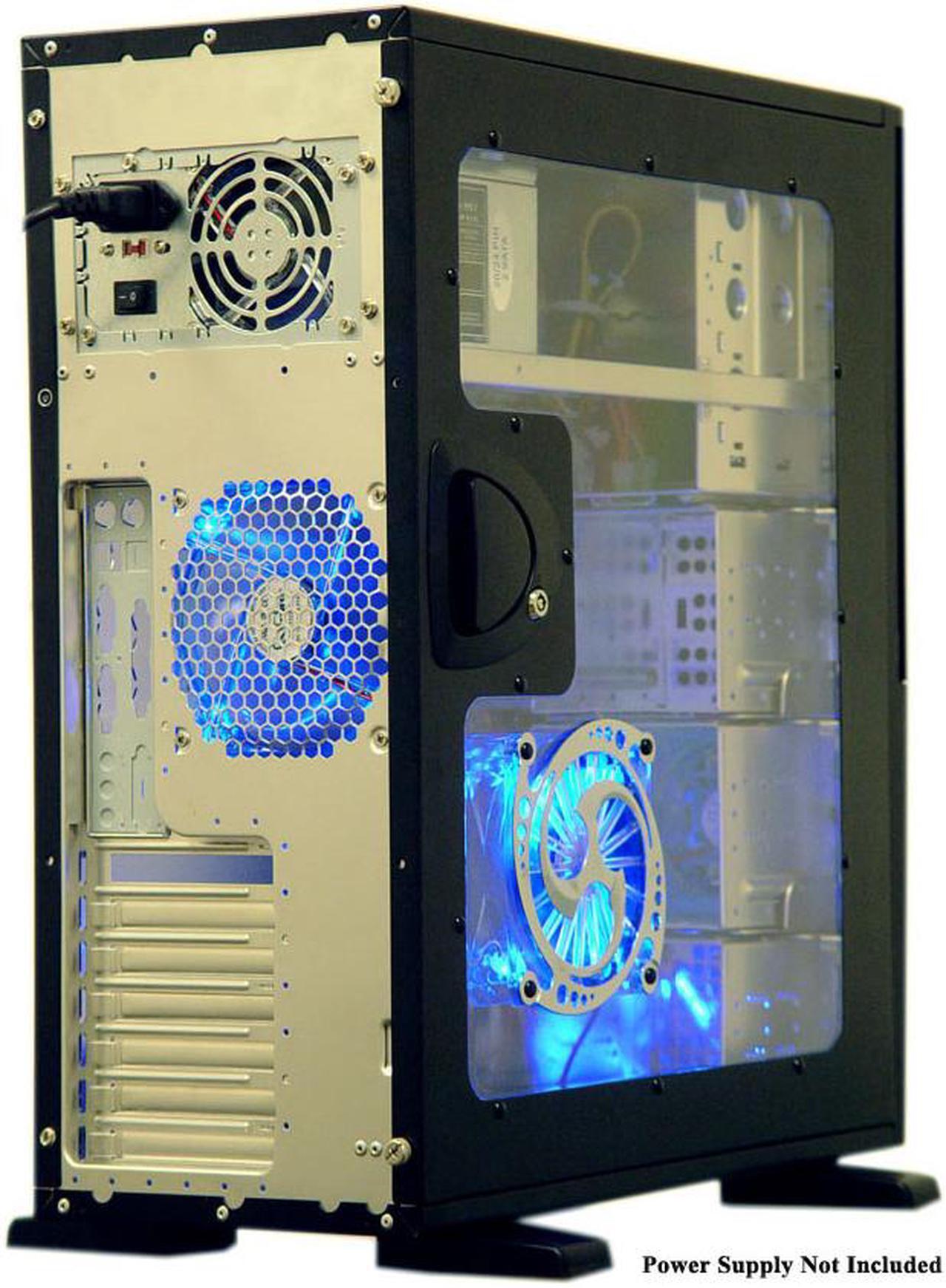Alt view image 7 of 9 - APEVIA X-PLEASURE-BK Black Aluminum ATX Full Tower Computer Case