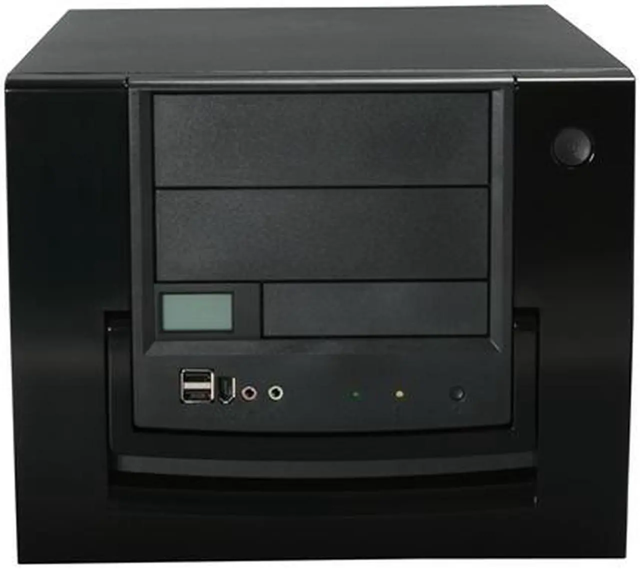 Alt view image 2 of 10 - APEVIA X-QPACK-NW-BK/420 Black Aluminum 1.0 w/ ABS plastic front panel Micro ATX Desktop Computer Case 420W Power Supply