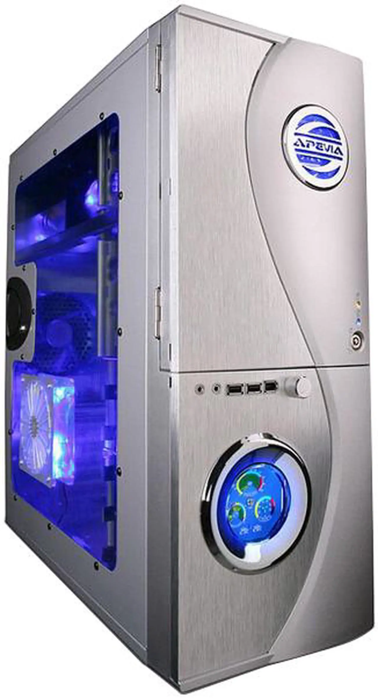 Main image of APEVIA X-TELSTAR-AL Silver Aluminum ATX Full Tower Computer CaseNo Power Supply
