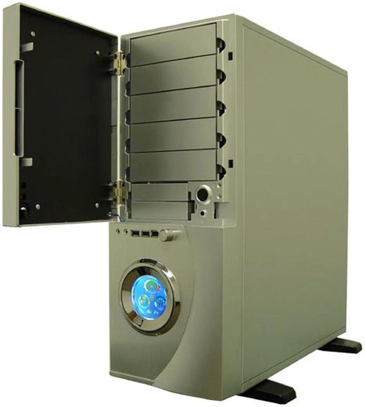 Alt view image 8 of 12 - APEVIA X-TELSTAR-AL Silver Aluminum ATX Full Tower Computer CaseNo Power Supply