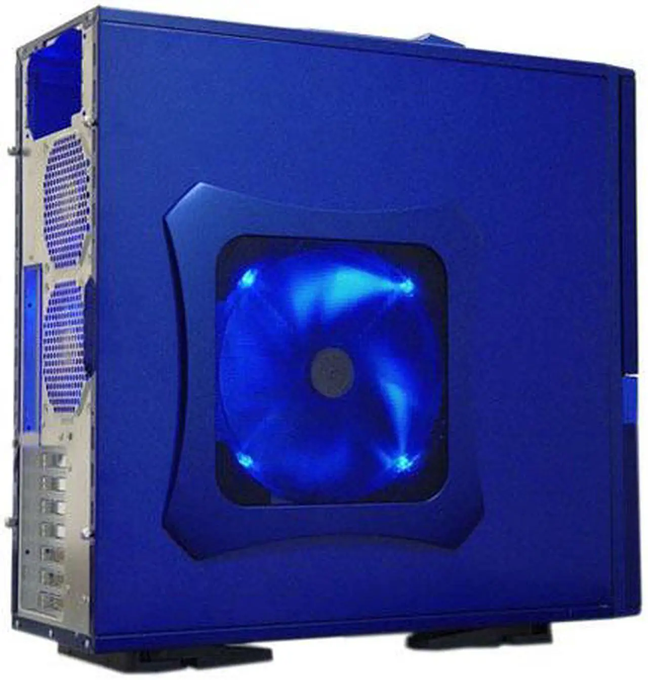 Alt view image 8 of 15 - APEVIA X-JUPITER S-Type X-JUPITERS-BL Blue Aluminum ATX Full Tower Computer Case