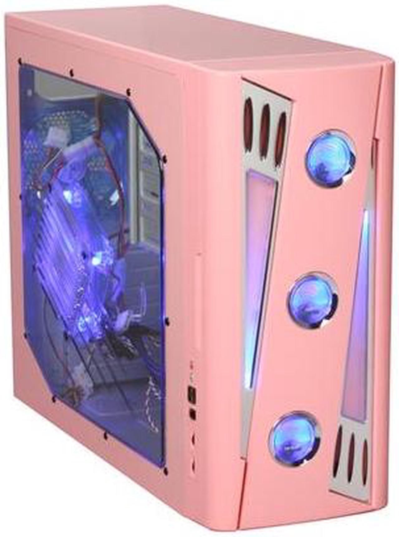 APEVIA X-CRUISER2-PK Pink SECC Steel ATX Mid Tower Computer Case