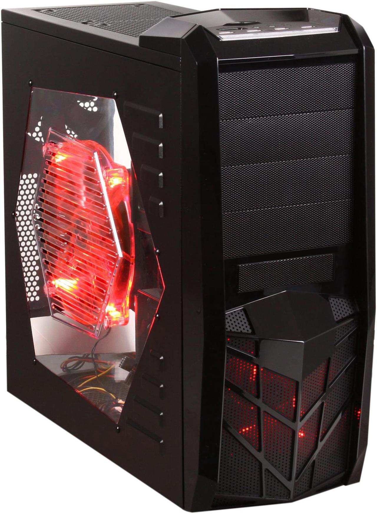 APEVIA X-TROOPER Series X-TRP-RD Black / Red Steel ATX Mid Tower Computer Case