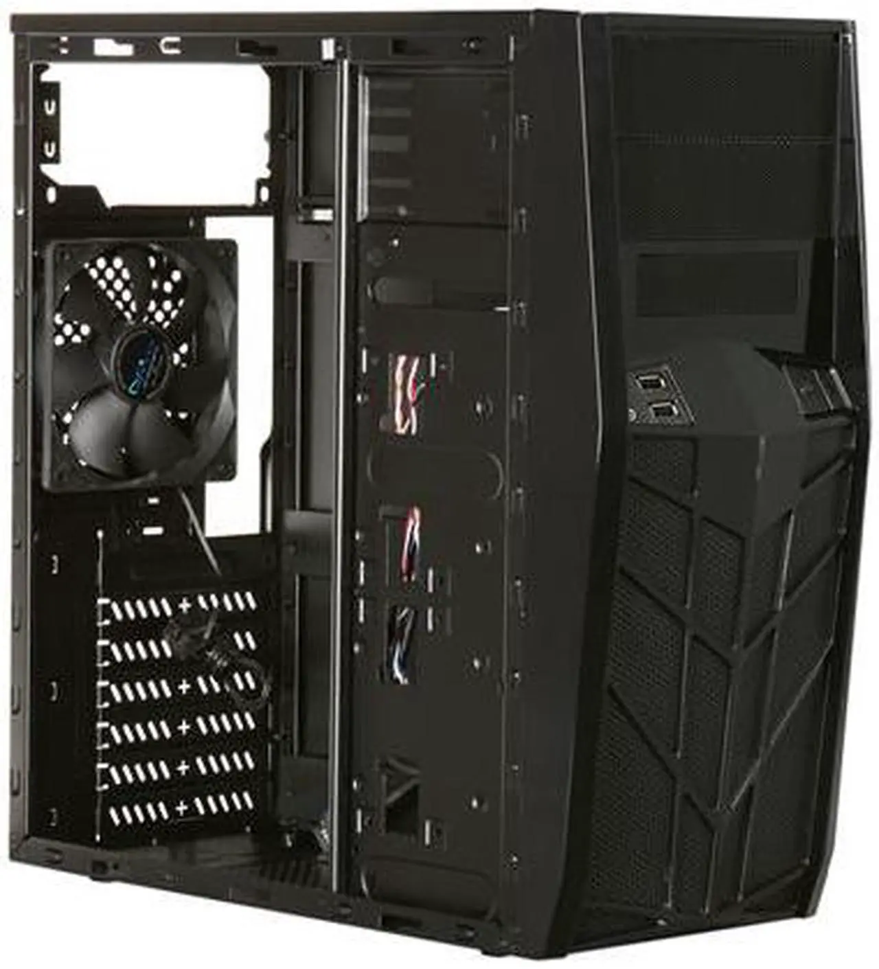 Alt view image 6 of 8 - APEVIA X-TROOPER Junior Series X-TRPJR-BK Black  Steel Micro ATX Mid Tower Computer Case  w/ Side Window