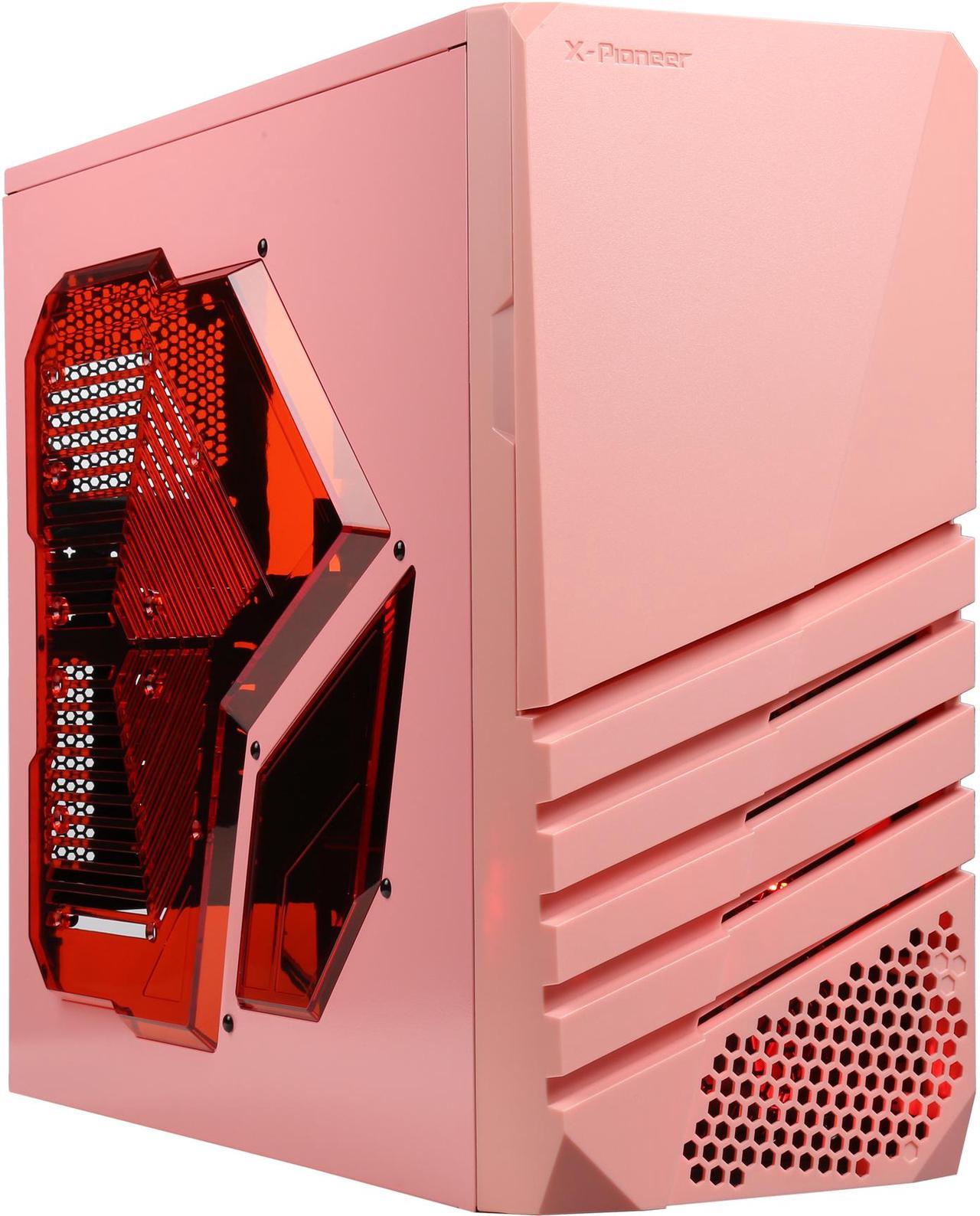 APEVIA X-Pioneer X-PIONEER-PK Pink Metal ATX Mid Tower Computer Case