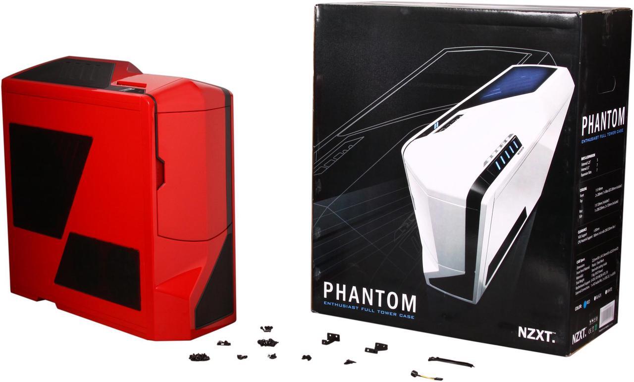 Alt view image 11 of 11 - NZXT Phantom PHAN-001RD Red Steel / Plastic Enthusiast ATX Full Tower Computer Case