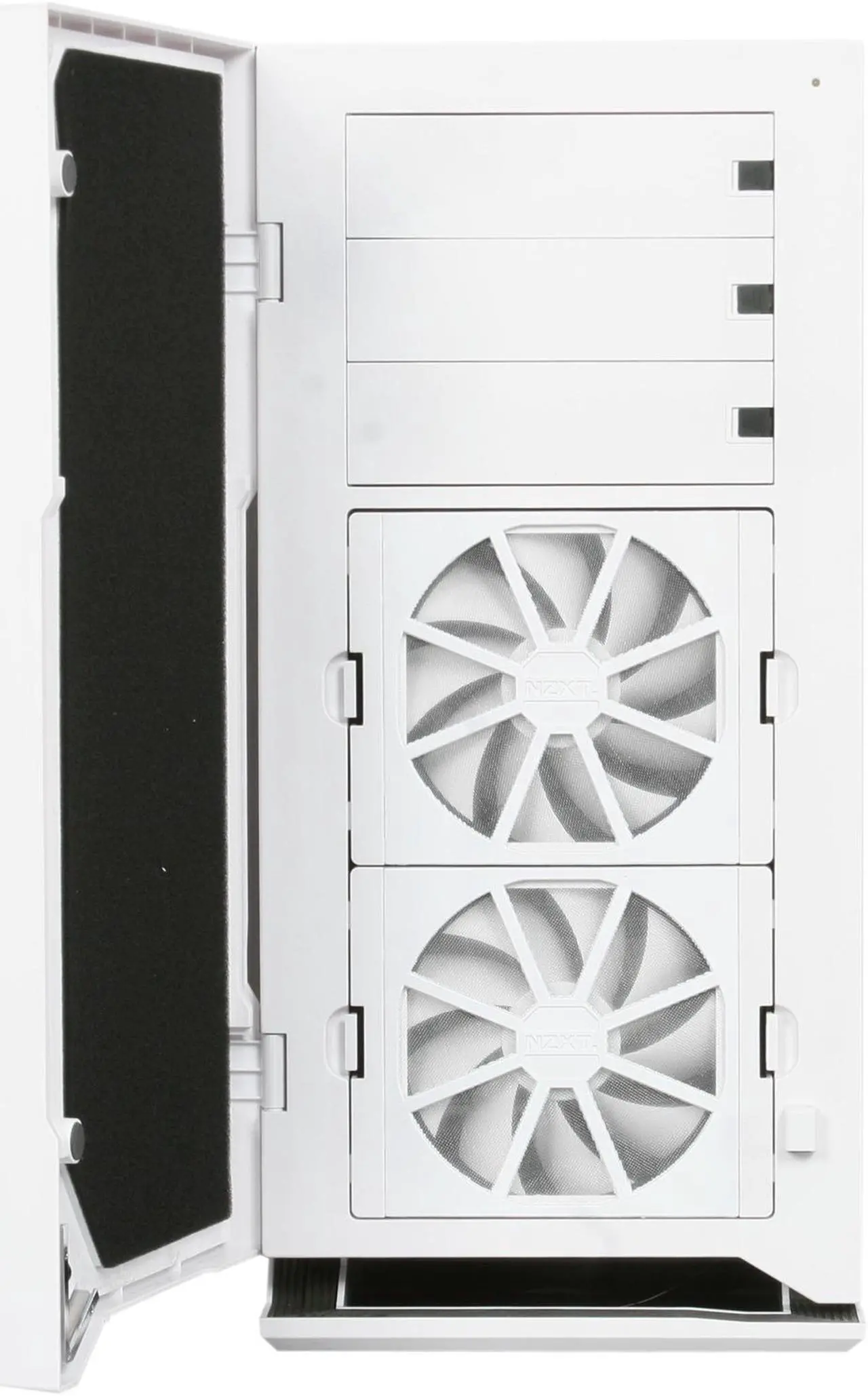 Alt view image 2 of 10 - NZXT H2 H2-001-WT White Steel / Plastic Classic Silent ATX Mid Tower Chassis