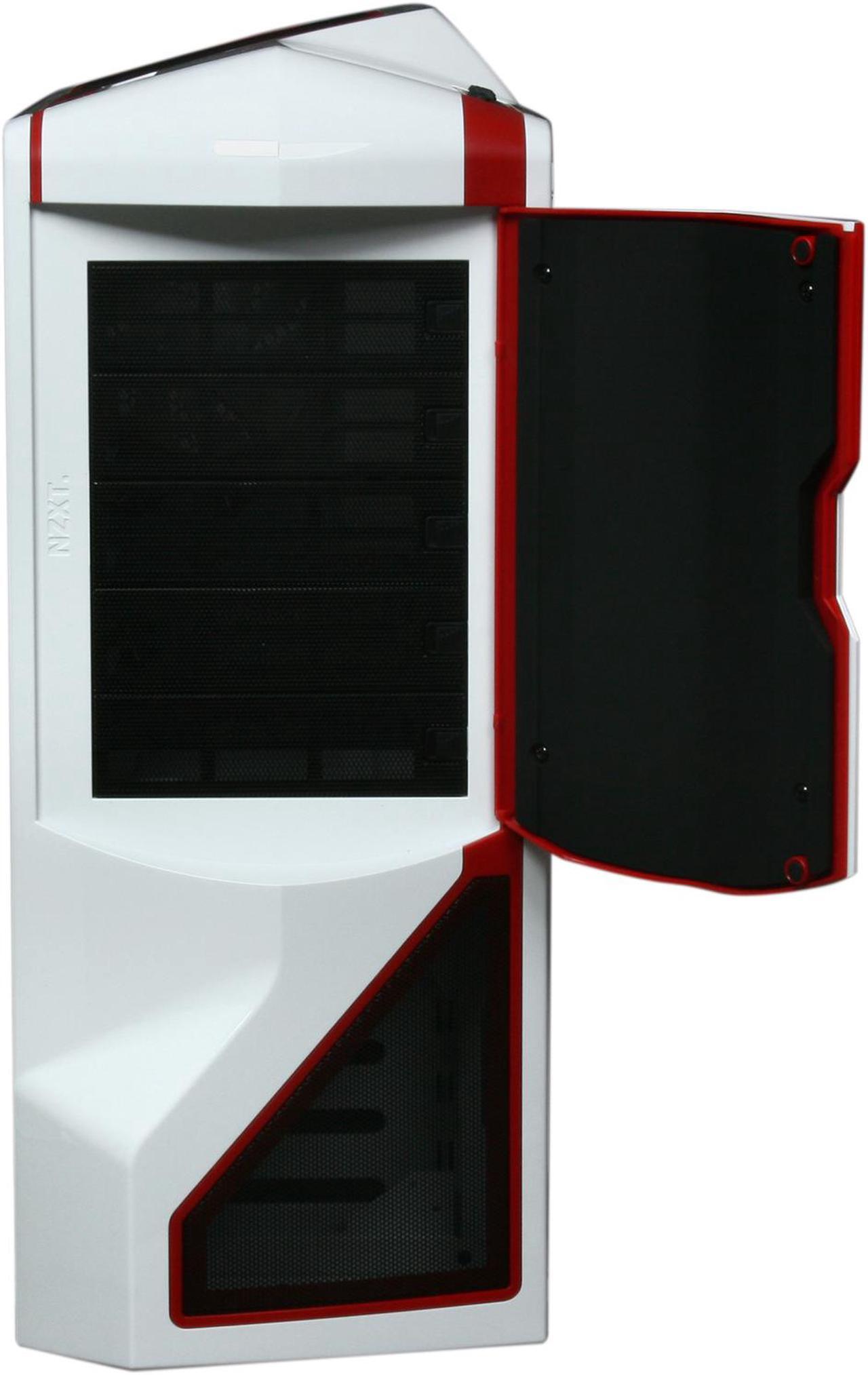 Alt view image 2 of 10 - NZXT Phantom PHAN-003RD Red White Finish w/Red Trim Steel / Plastic Enthusiast ATX Full Tower Computer Case
