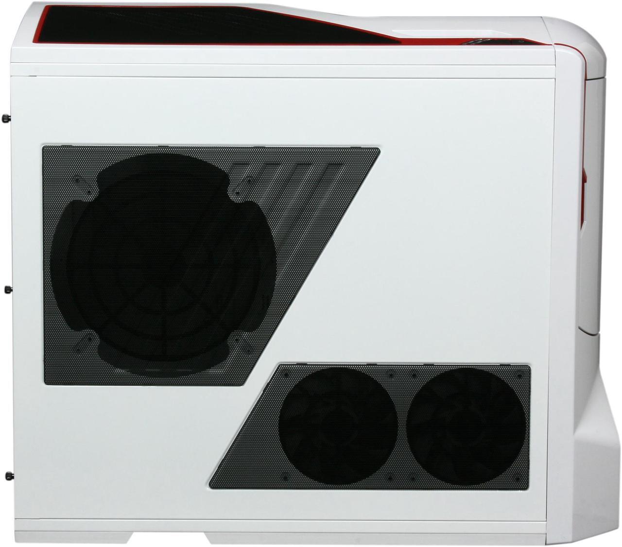 Alt view image 4 of 10 - NZXT Phantom PHAN-003RD Red White Finish w/Red Trim Steel / Plastic Enthusiast ATX Full Tower Computer Case