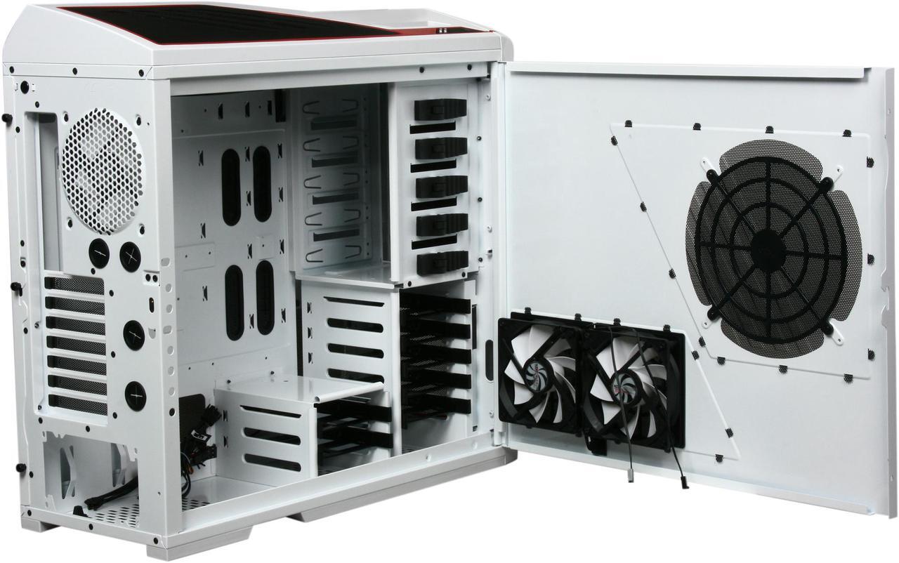Alt view image 5 of 10 - NZXT Phantom PHAN-003RD Red White Finish w/Red Trim Steel / Plastic Enthusiast ATX Full Tower Computer Case