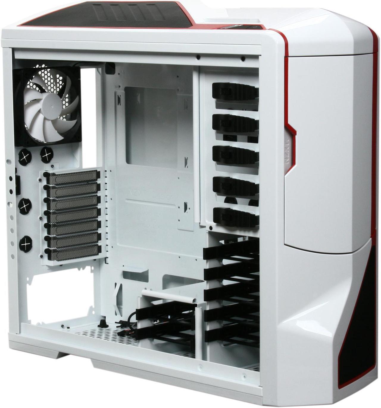 Alt view image 7 of 10 - NZXT Phantom PHAN-003RD Red White Finish w/Red Trim Steel / Plastic Enthusiast ATX Full Tower Computer Case
