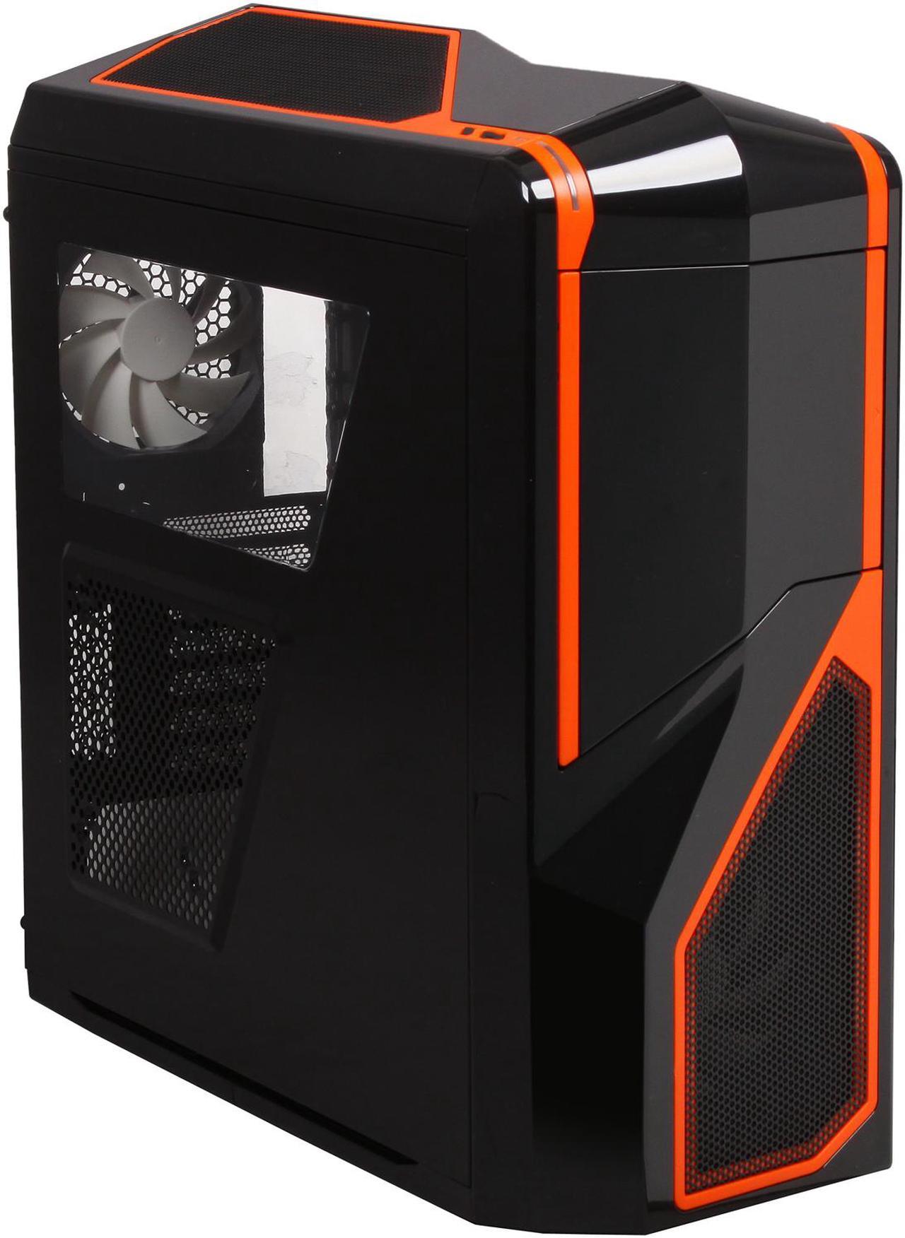 NZXT Phantom 410 Series CA-PH410-B3 Black / Orange Steel / Plastic ATX Mid Tower Orange Trim Computer Case