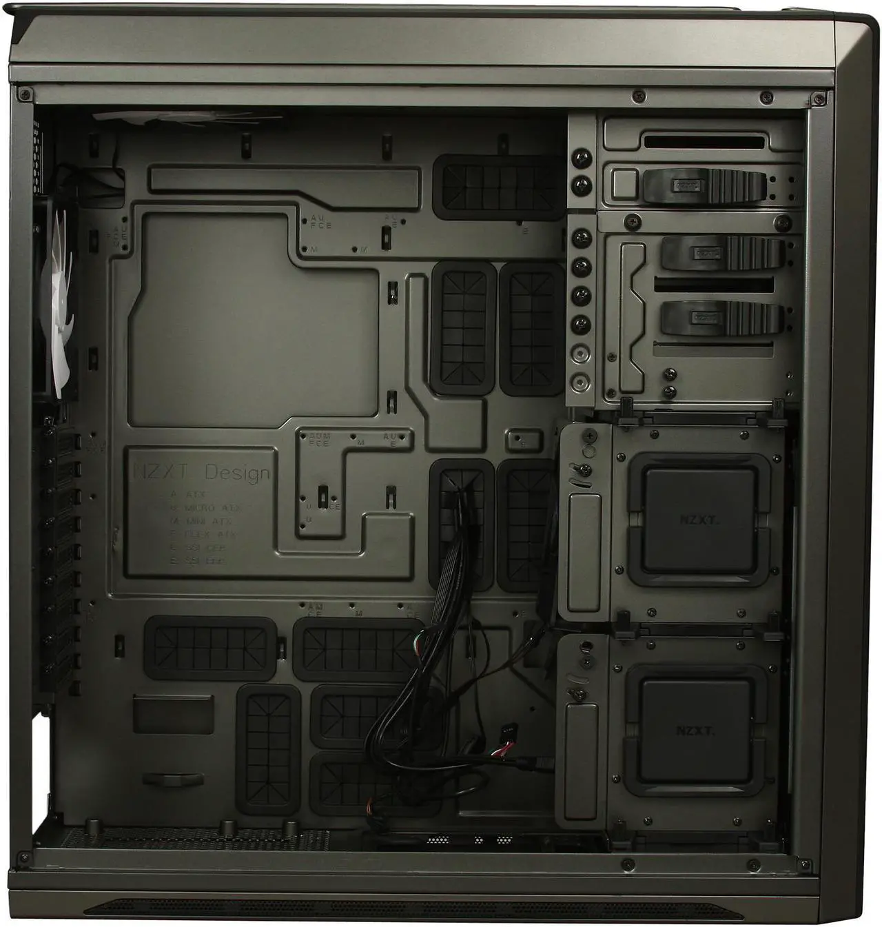 Alt view image 6 of 10 - NZXT SWITCH 810 Gun-Metal CA-SW810-G1 Steel / Plastic ATX HYBRID Full Tower Gaming Computer Case
