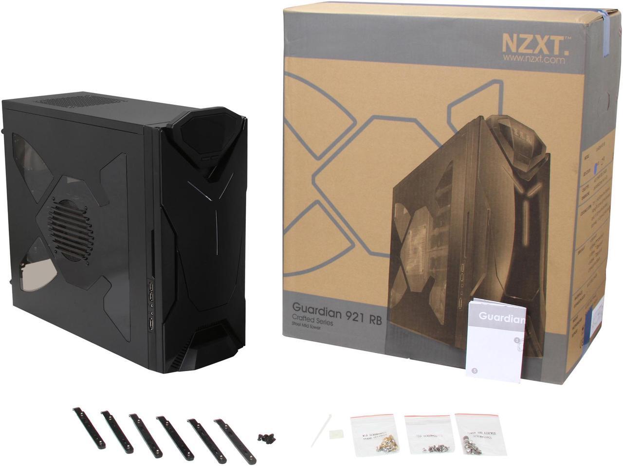 Alt view image 9 of 9 - NZXT Guardian 921 RB RB-921RB-001-BL Black Computer Case