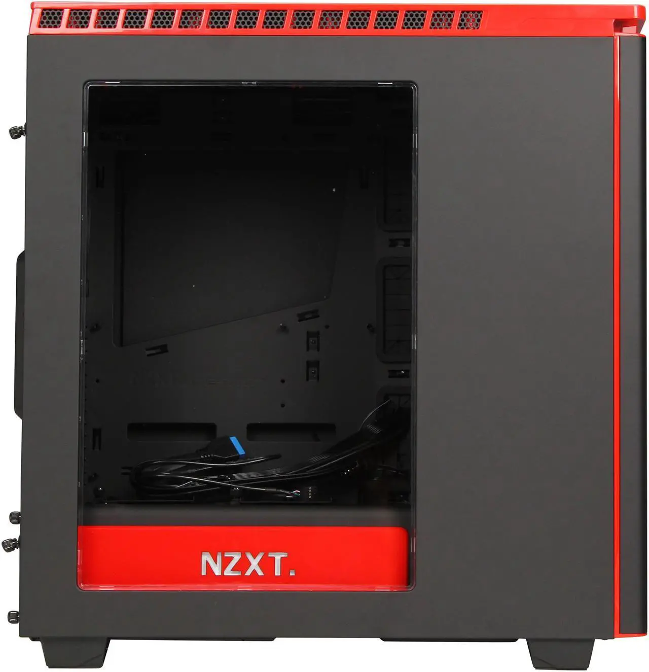 Alt view image 4 of 10 - NZXT RB-CA-H440W-M1 Black / Red Steel / Plastic ATX Mid Tower Computer Case