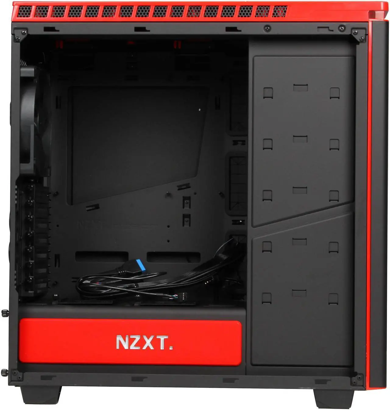 Alt view image 6 of 10 - NZXT RB-CA-H440W-M1 Black / Red Steel / Plastic ATX Mid Tower Computer Case