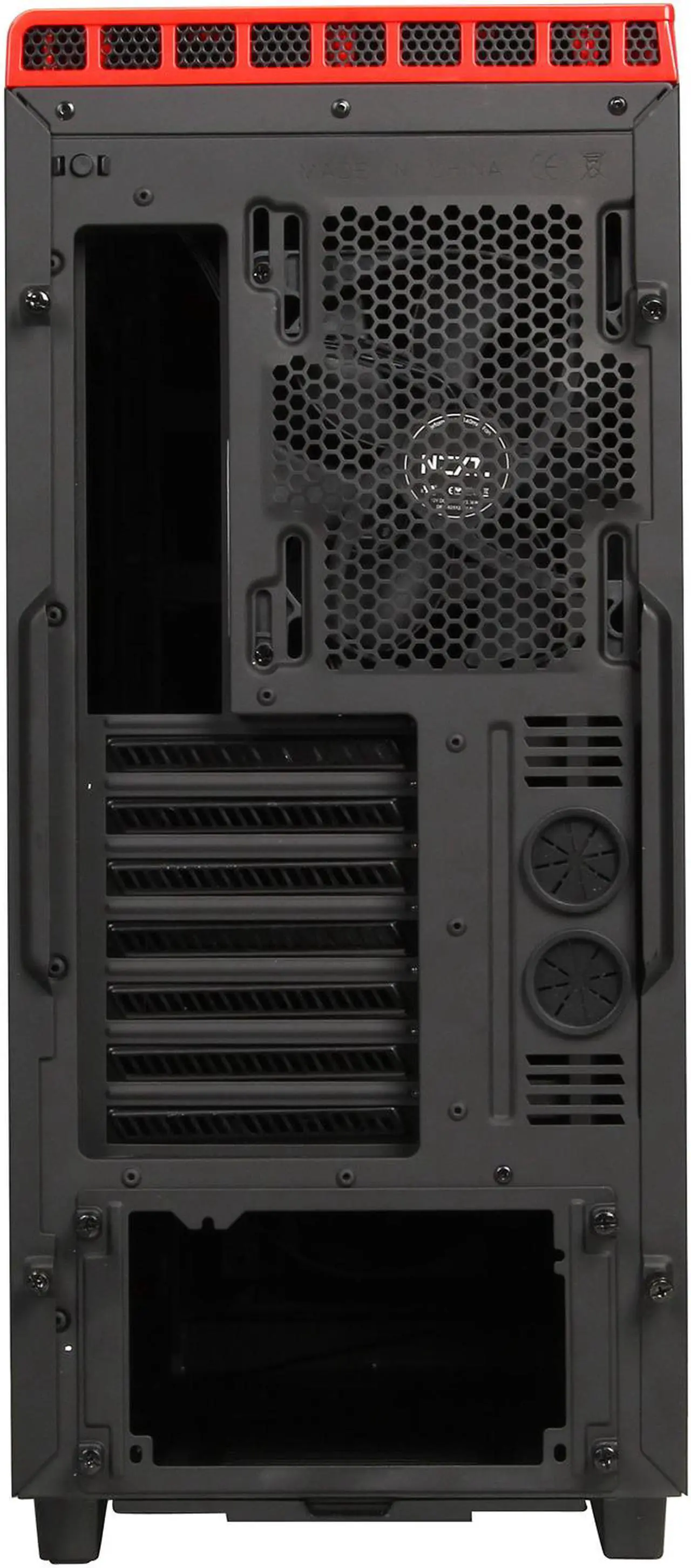 Alt view image 9 of 10 - NZXT RB-CA-H440W-M1 Black / Red Steel / Plastic ATX Mid Tower Computer Case